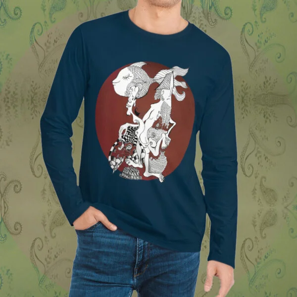 Steppin on Shrooms_Funky Organic Long Sleeve_Natalie J Cheetham