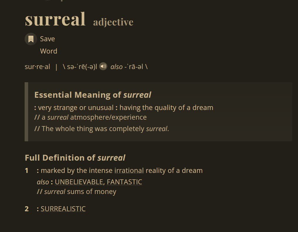 surreal definition_Merriam_Webster 