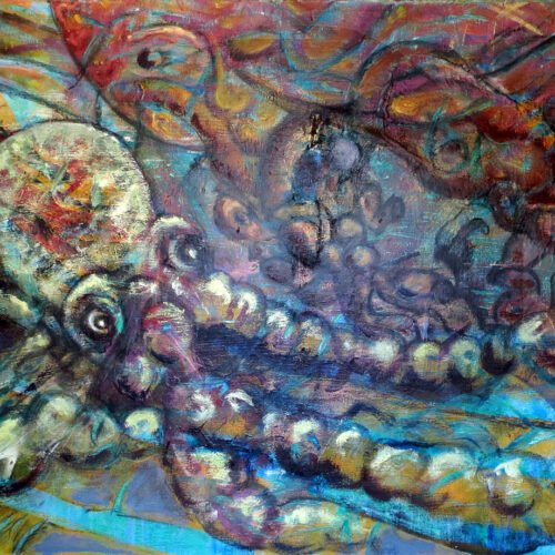 'Creature from the Depths' – Mixed Media on Canvas, Original Artwork_Natalie Cheetham_Mixed Media