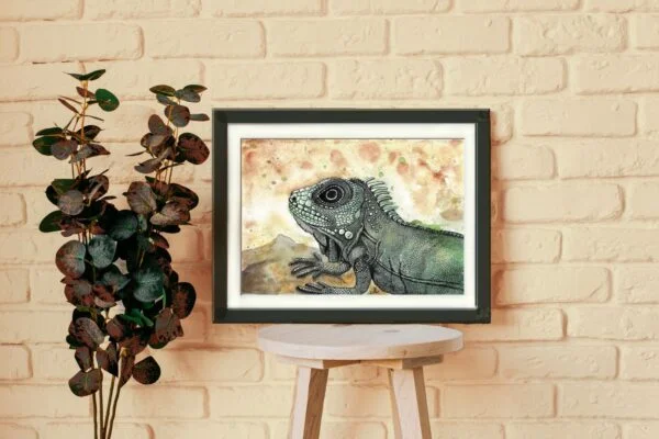 Tuatara Art print by Natalie J Cheetham